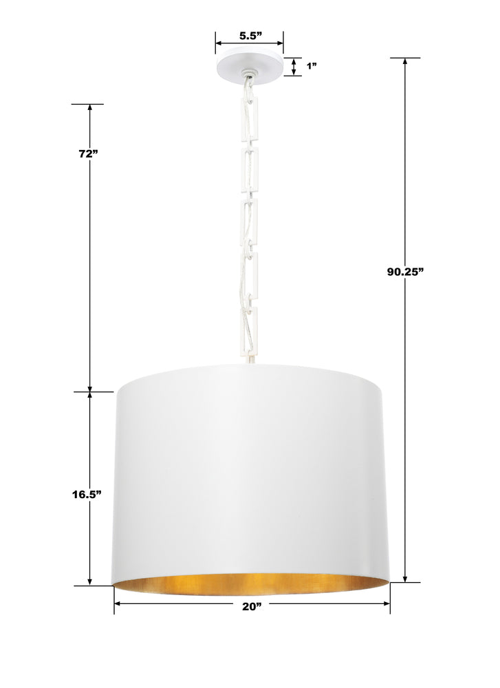 Crystorama ALSTON 8686-MT-GA Chandelier Modern - Matte White