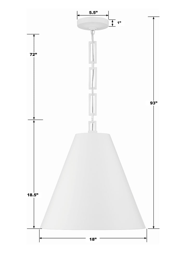 Crystorama ALSTON 8687-MT-GA Chandelier Modern - Matte White