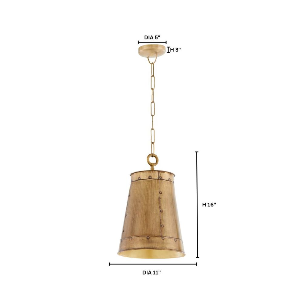 Quorum Lighting 87-1-75 Pendant - Artisan Brass