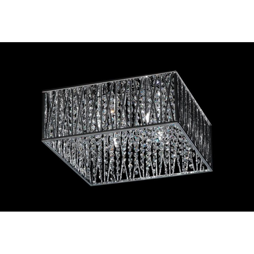 4 Light Flush Mount Light-Chrome