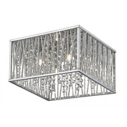 4 Light Flush Mount Light-Chrome