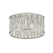 3 Light Flush Mount Light-Chrome