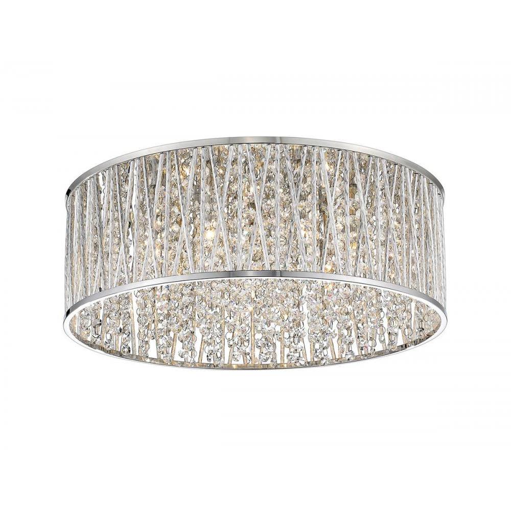 7 Light Flush Mount Light-Chrome