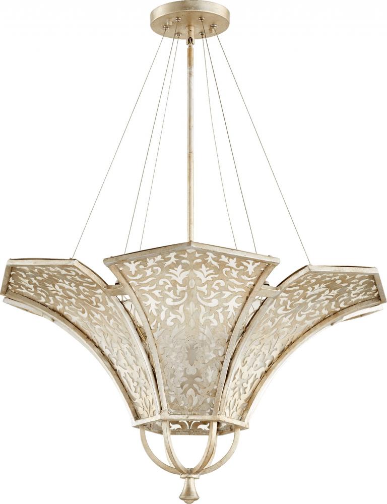 Quorum Lighting BASTILLE 875-4-60 Pendant Transitional - Aged Silver Leaf