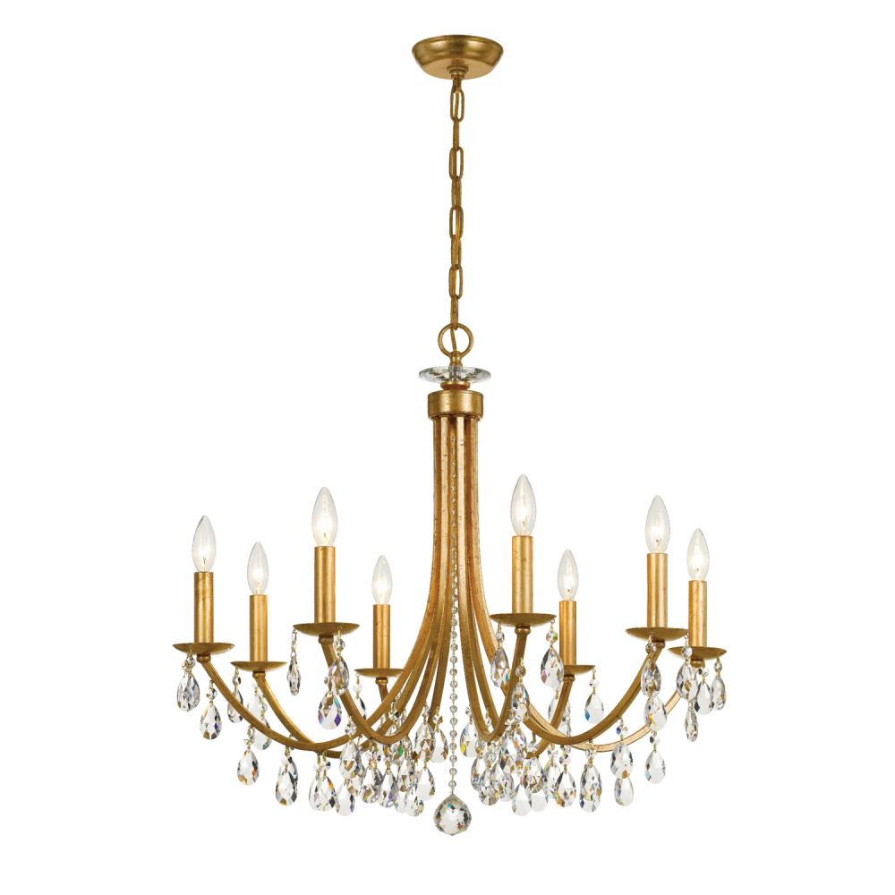 Crystorama BRIDGEHAMPTON 8828-GA-CL-MWP Chandelier Contemporary - Antique Gold