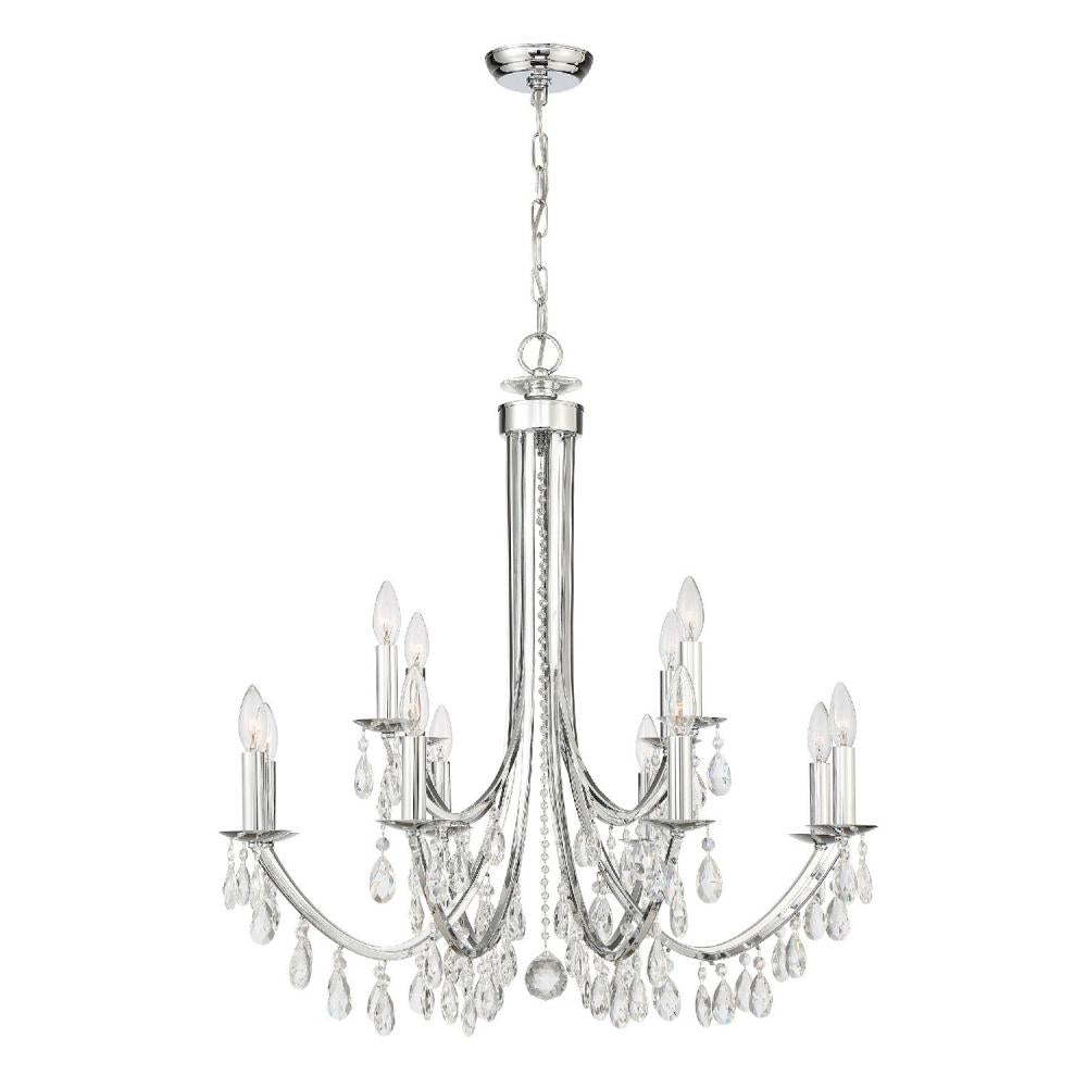 Crystorama BRIDGEHAMPTON 8829-CH-CL-MWP Chandelier Contemporary - Polished Chrome