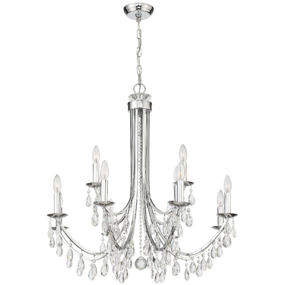 Crystorama BRIDGEHAMPTON 8829-CH-CL-MWP Chandelier Contemporary - Polished Chrome