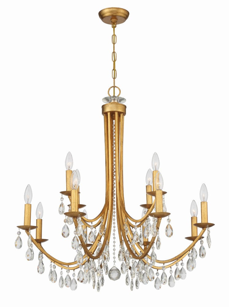 Crystorama BRIDGEHAMPTON 8829-GA-CL-MWP Chandelier Contemporary - Antique Gold