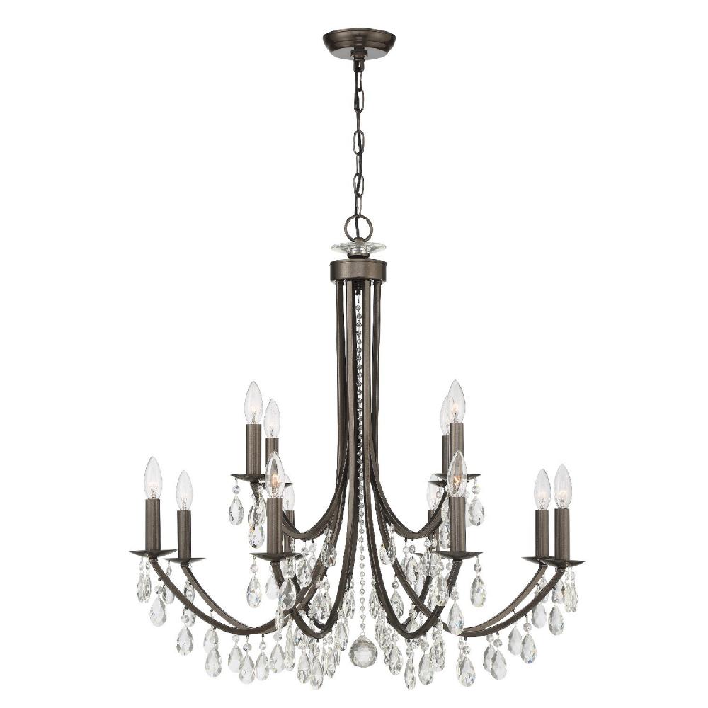 Crystorama BRIDGEHAMPTON 8829-VZ-CL-MWP Chandelier Contemporary - Vibrant Bronze