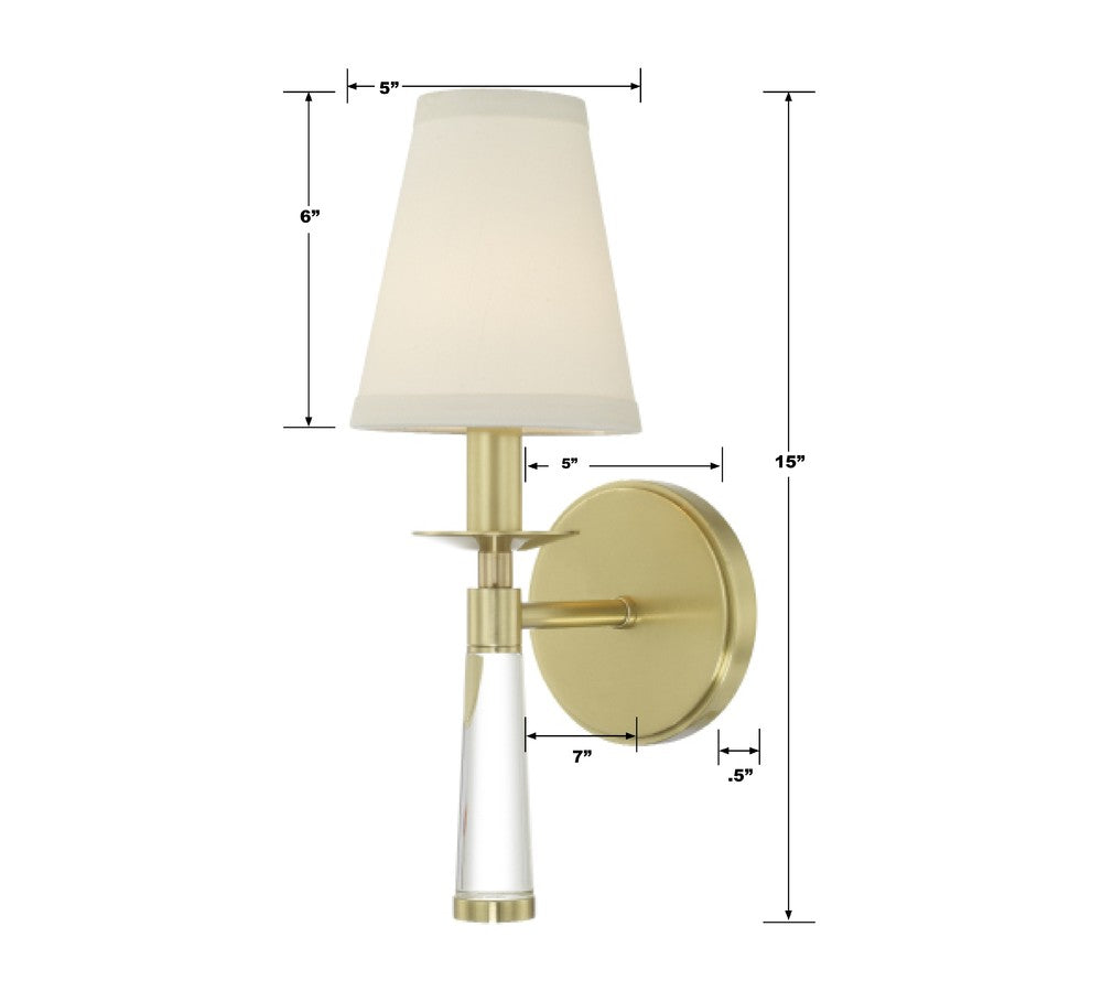 Crystorama BAXTER 8861-AG Sconce Modern - Aged Brass