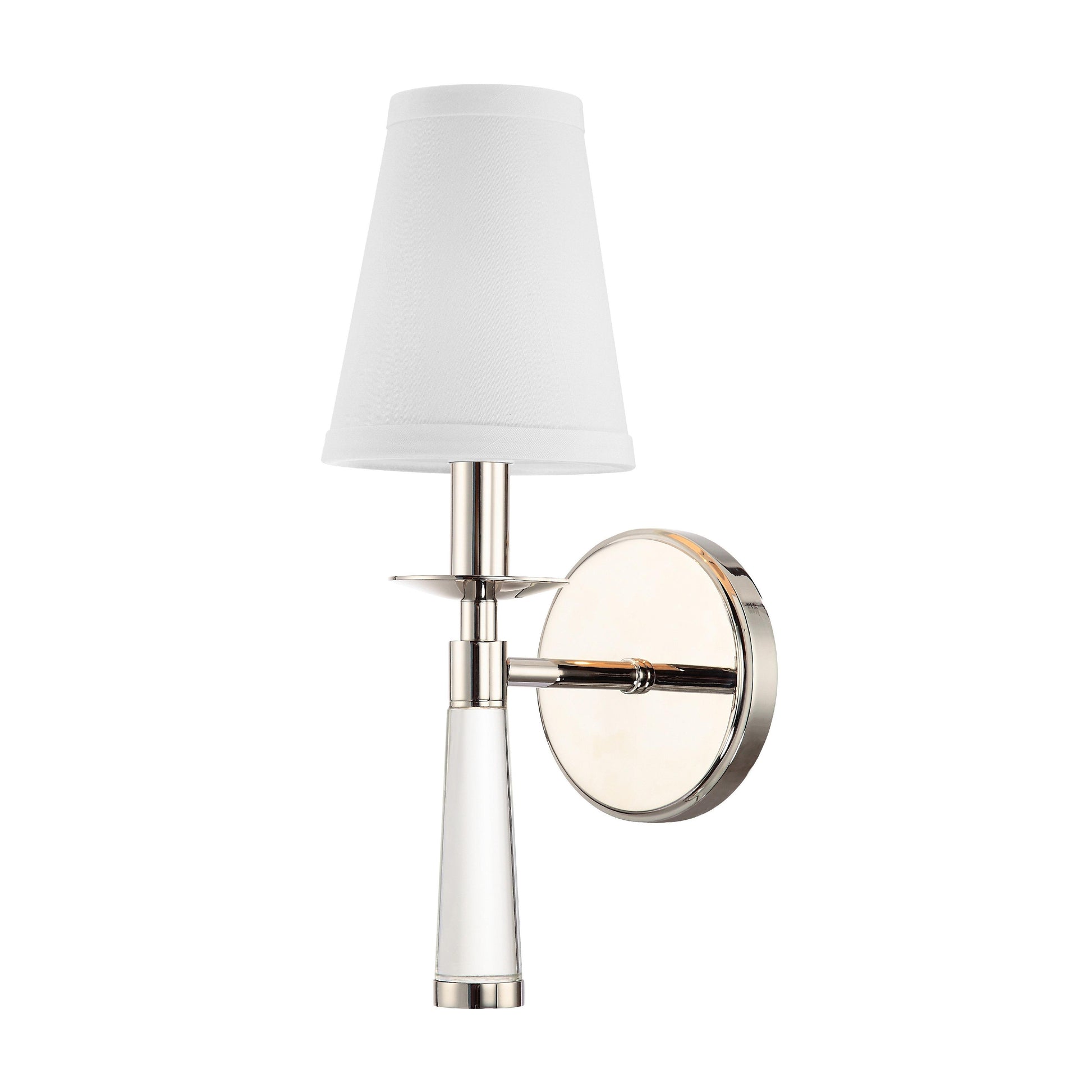 Crystorama Baxter 8861-PN – 5 Inch – 1 Light – Sconce – Polished Nickel – Dry Rated