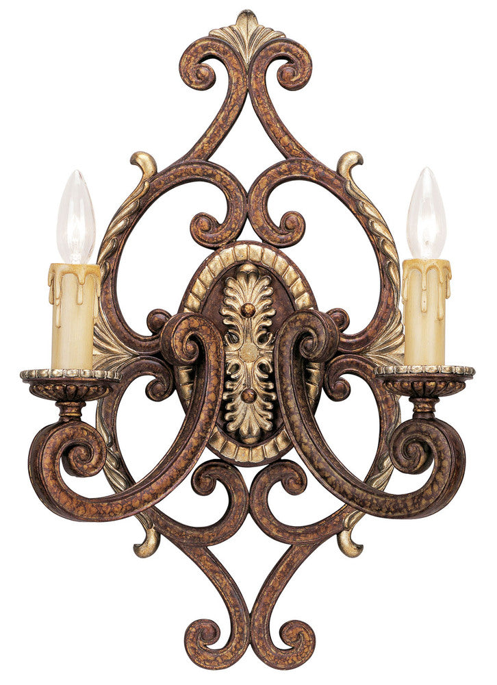 Livex Lighting SEVILLE 8862-64 Sconce Traditional - Palacial Bronze With Gilded Accents