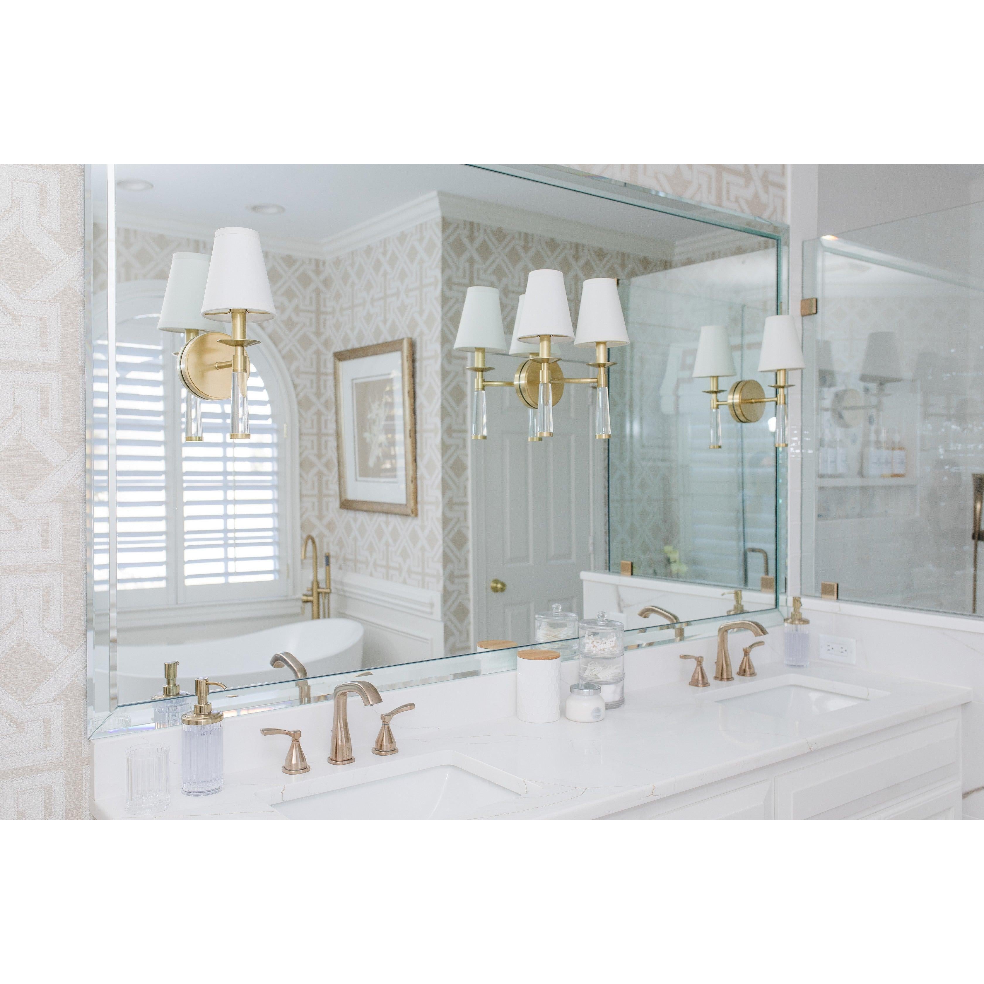 Crystorama Baxter 8862-AG – 12 Inch – 2 Light – Sconce – Aged Brass – Dry Rated