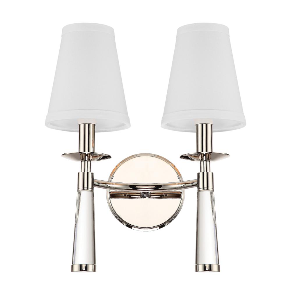 Crystorama BAXTER 8862-PN Sconce Modern - Polished Nickel