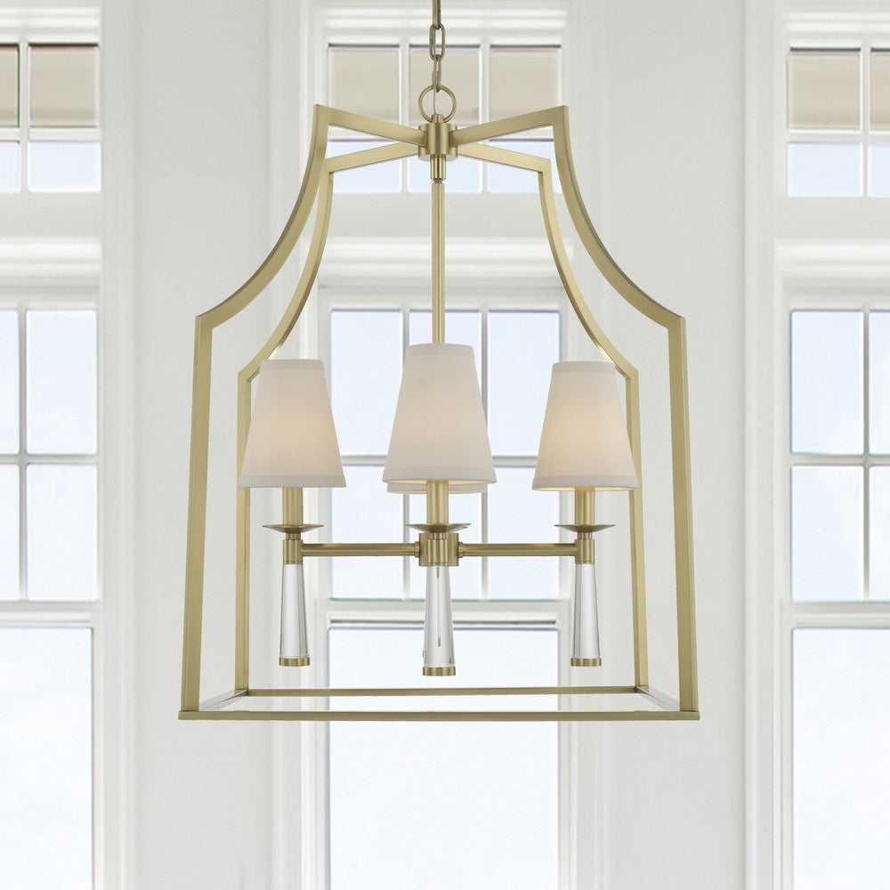 Crystorama BAXTER 8864-AG Chandelier Modern - Aged Brass