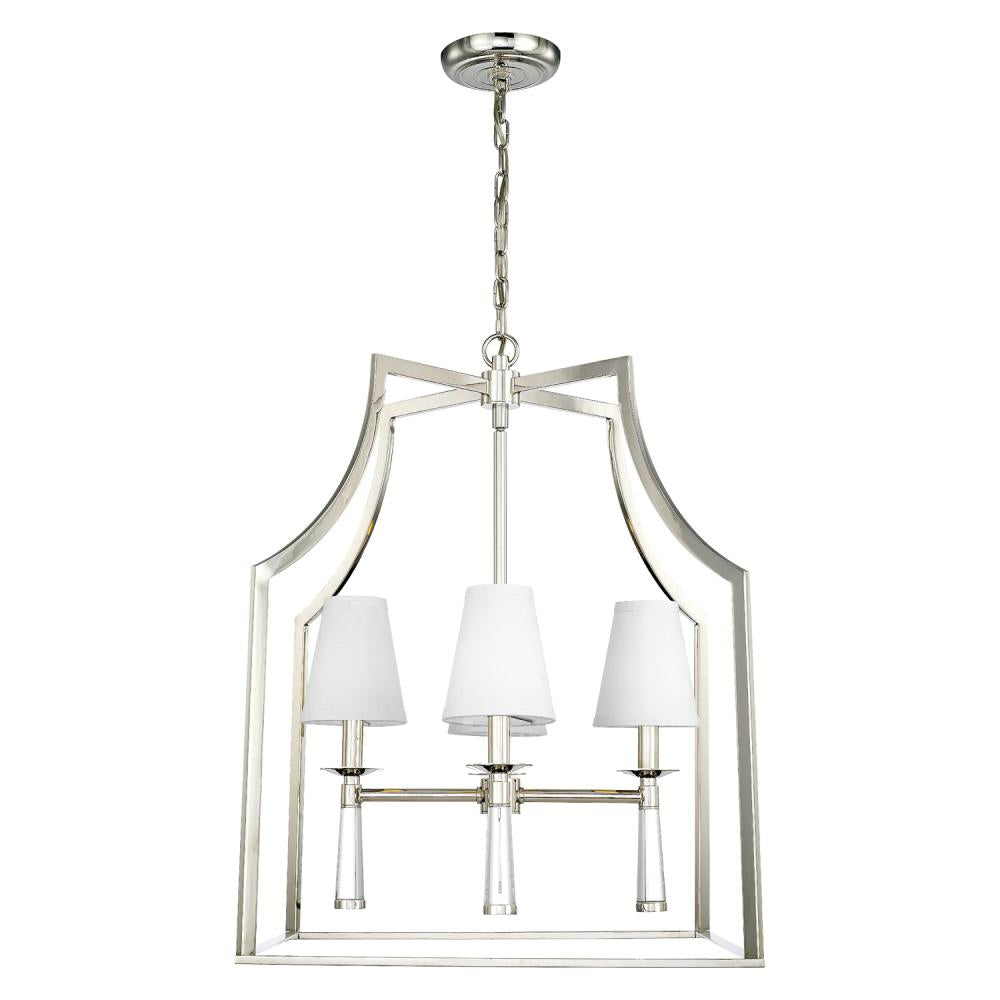 Crystorama BAXTER 8864-PN Chandelier Modern - Polished Nickel