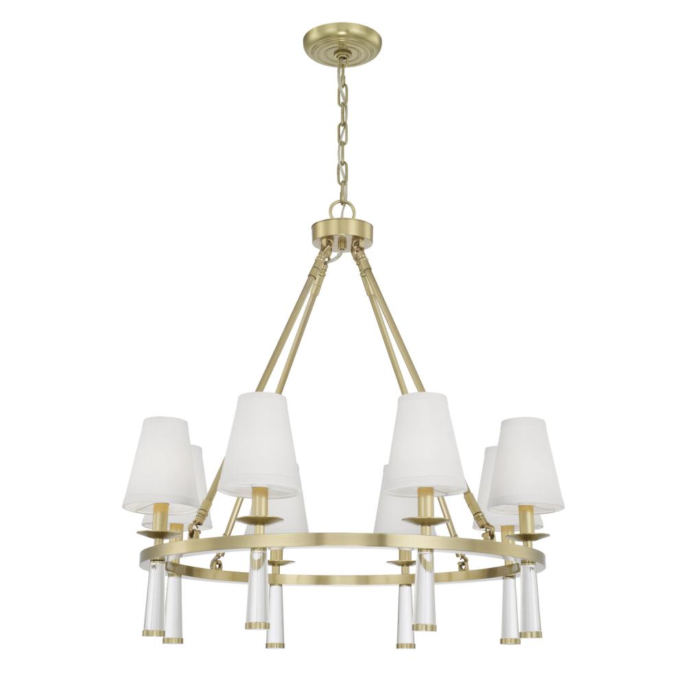 Crystorama BAXTER 8867-AG Chandelier Modern - Aged Brass