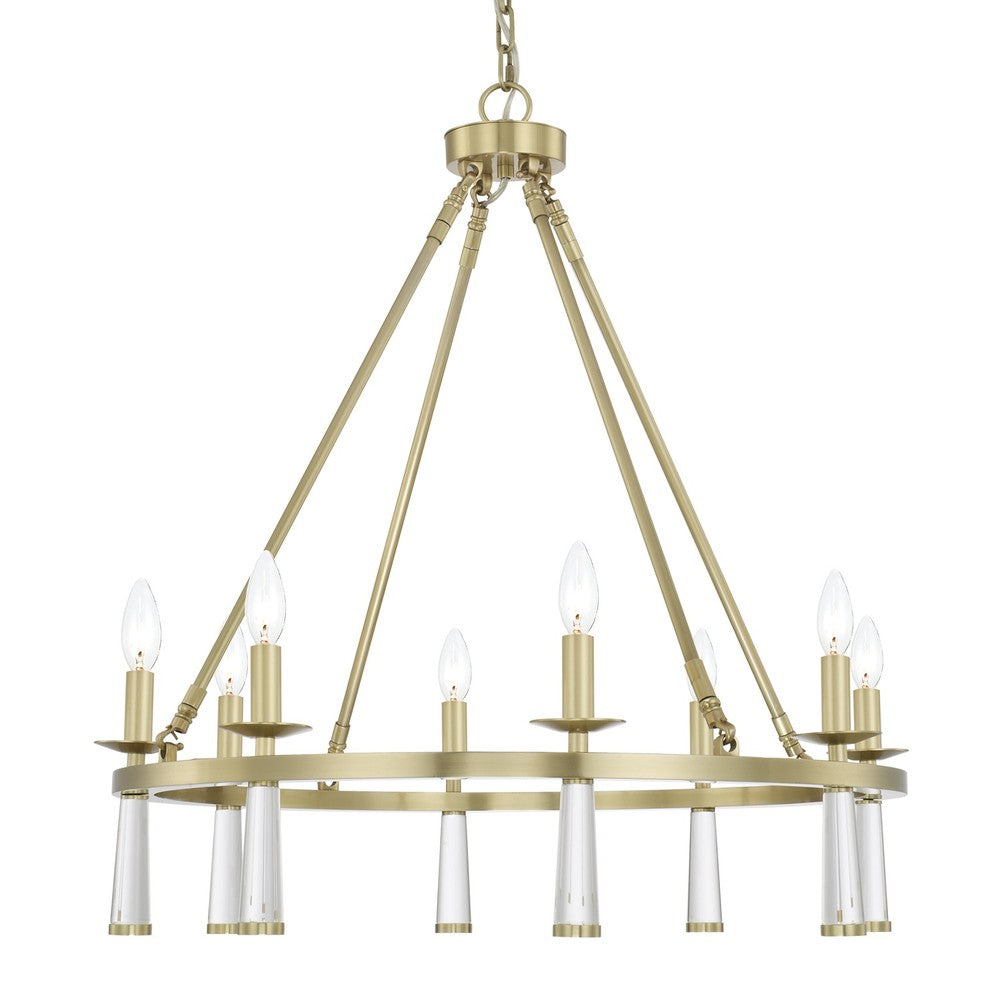 Crystorama BAXTER 8867-AG Chandelier Modern - Aged Brass