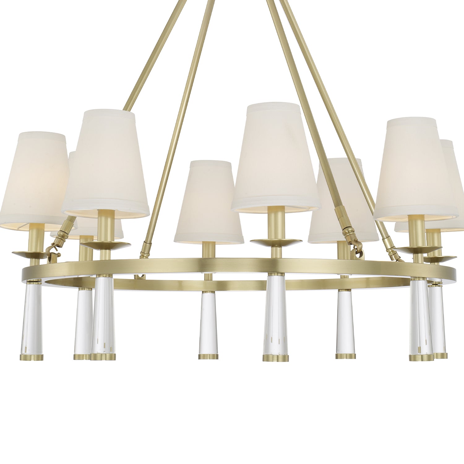 Crystorama Baxter 8867-AG – 31.5 Inch – 8 Light – Chandelier – Aged Brass – Dry Rated