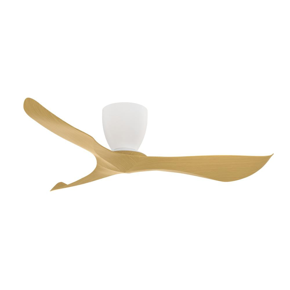 Keanu 56 Inch Pendant – Matte White / Teak