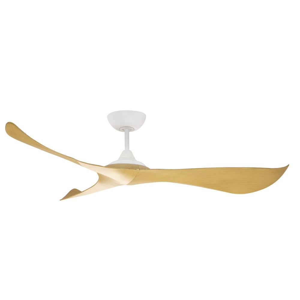 Keanu 56 Inch Pendant – Matte White / Teak