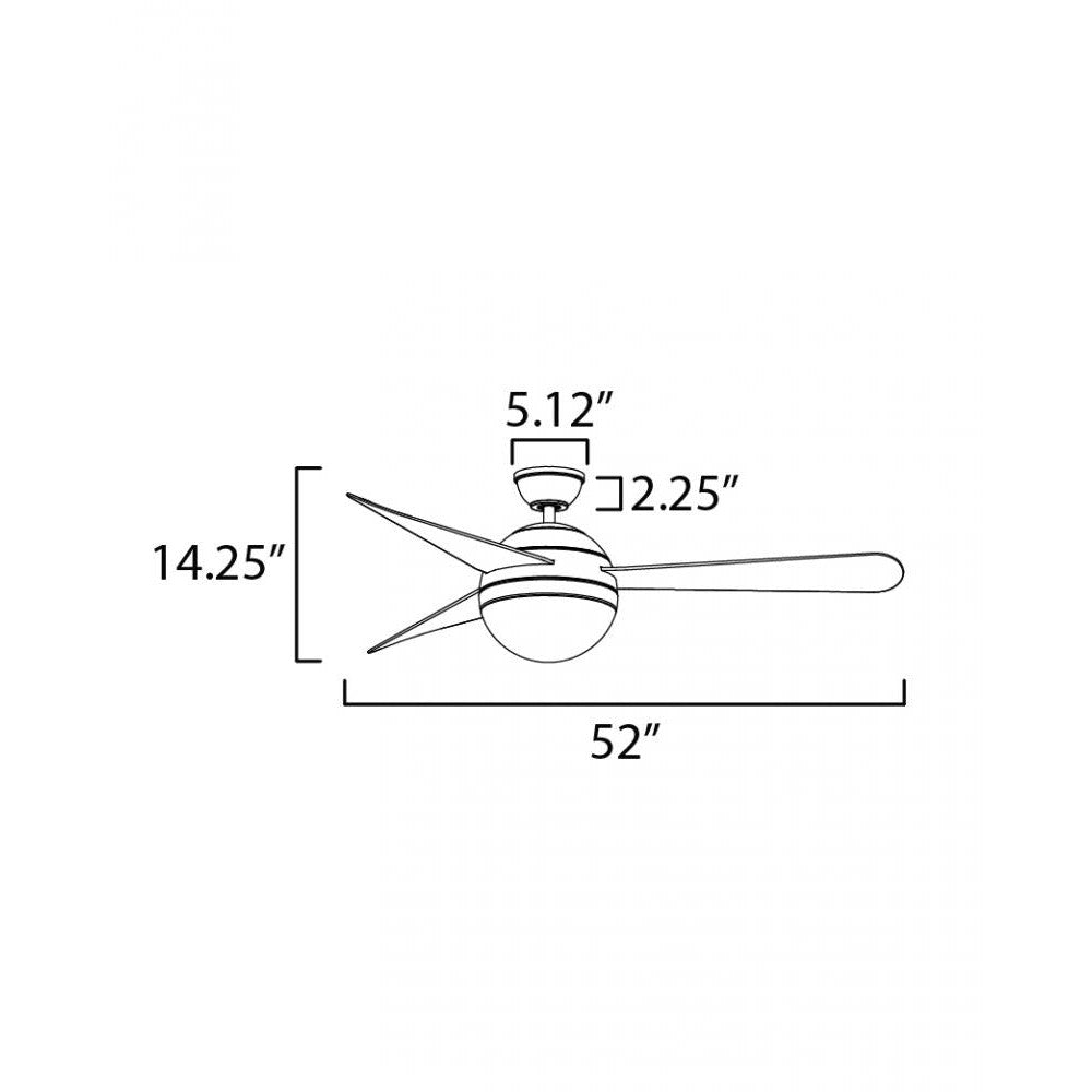 Maxim Lighting CUPOLA 88802OI Fan Contemporary - Bronze