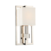 Crystorama Dixon 8881-PN – 7 Inch – 1 Light – Sconce – Polished Nickel – Dry Rated