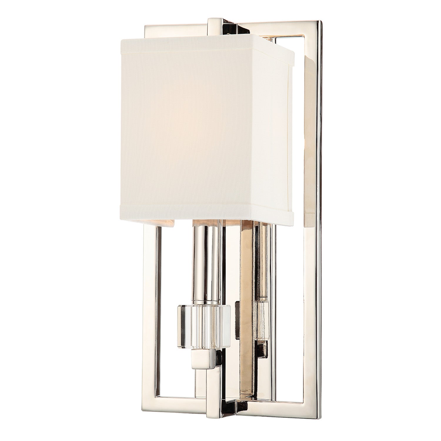 Crystorama Dixon 8881-PN – 7 Inch – 1 Light – Sconce – Polished Nickel – Dry Rated