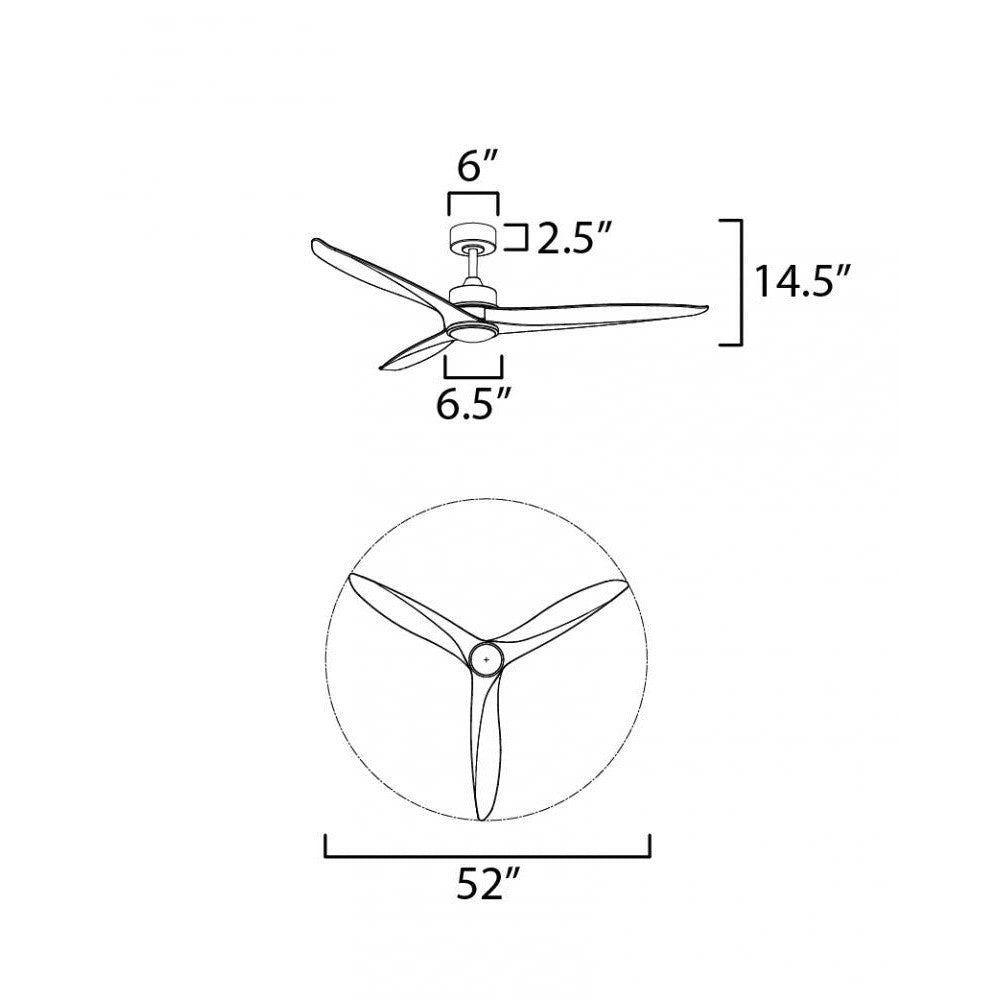 Maxim Lighting WOODWIND 88831NAB Fan - Brass