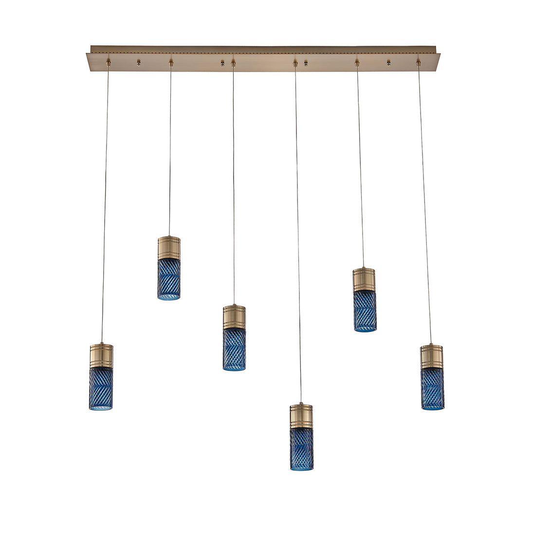 Kiriko 48-in (36-watt) LED Winter Brass Linear Pendant