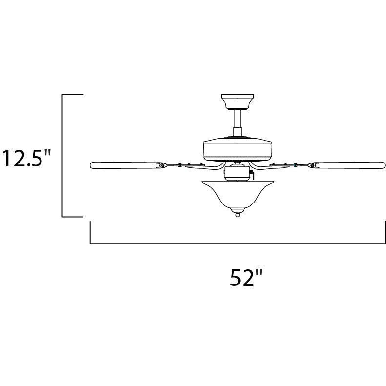 Maxim Lighting BASIC-MAX 89905SNWP Fan Contemporary - Brown