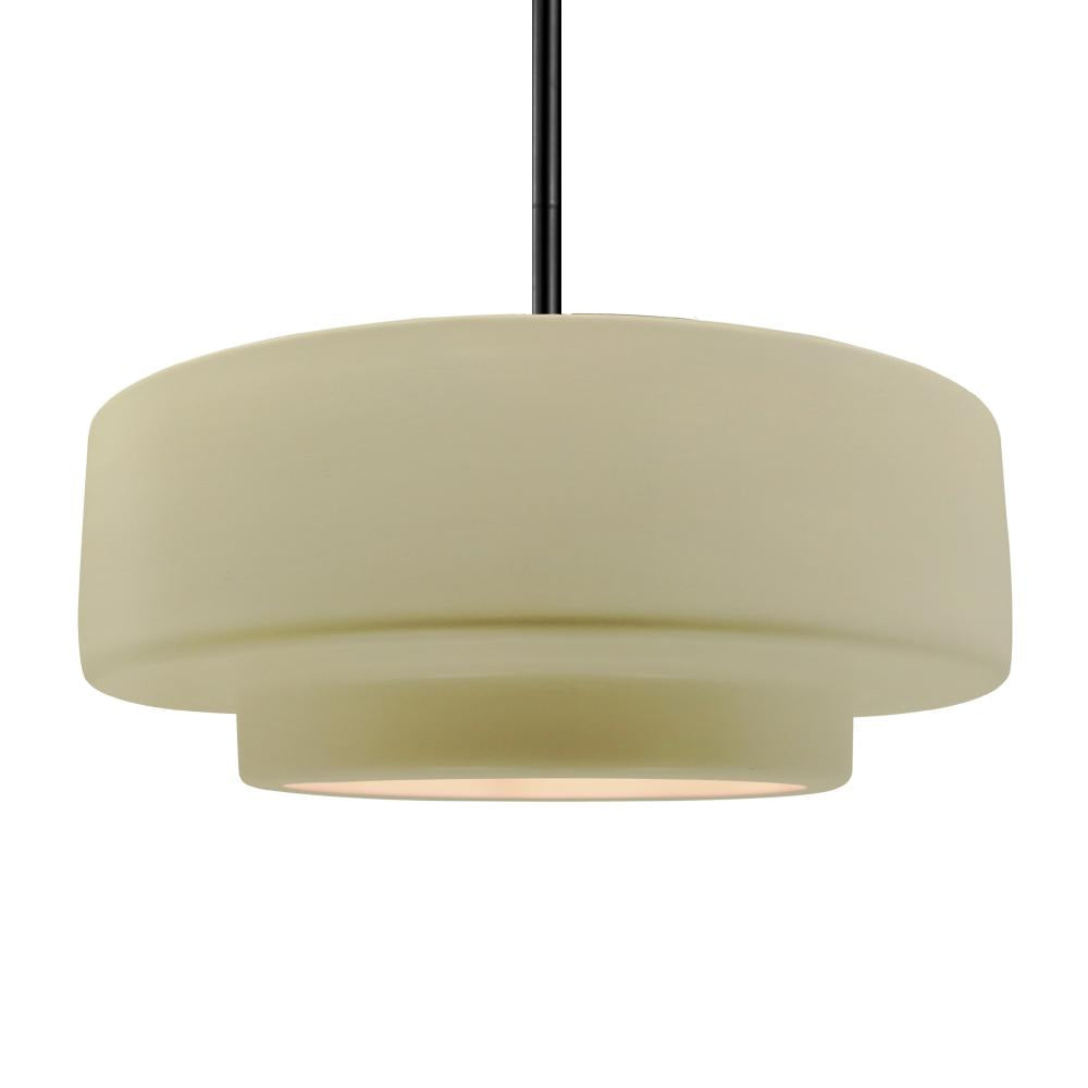 Justice Design Group RADIANCE CER-6545-VAN-MBLK-RIGID-LED1-700 Pendant - Vanilla Gloss