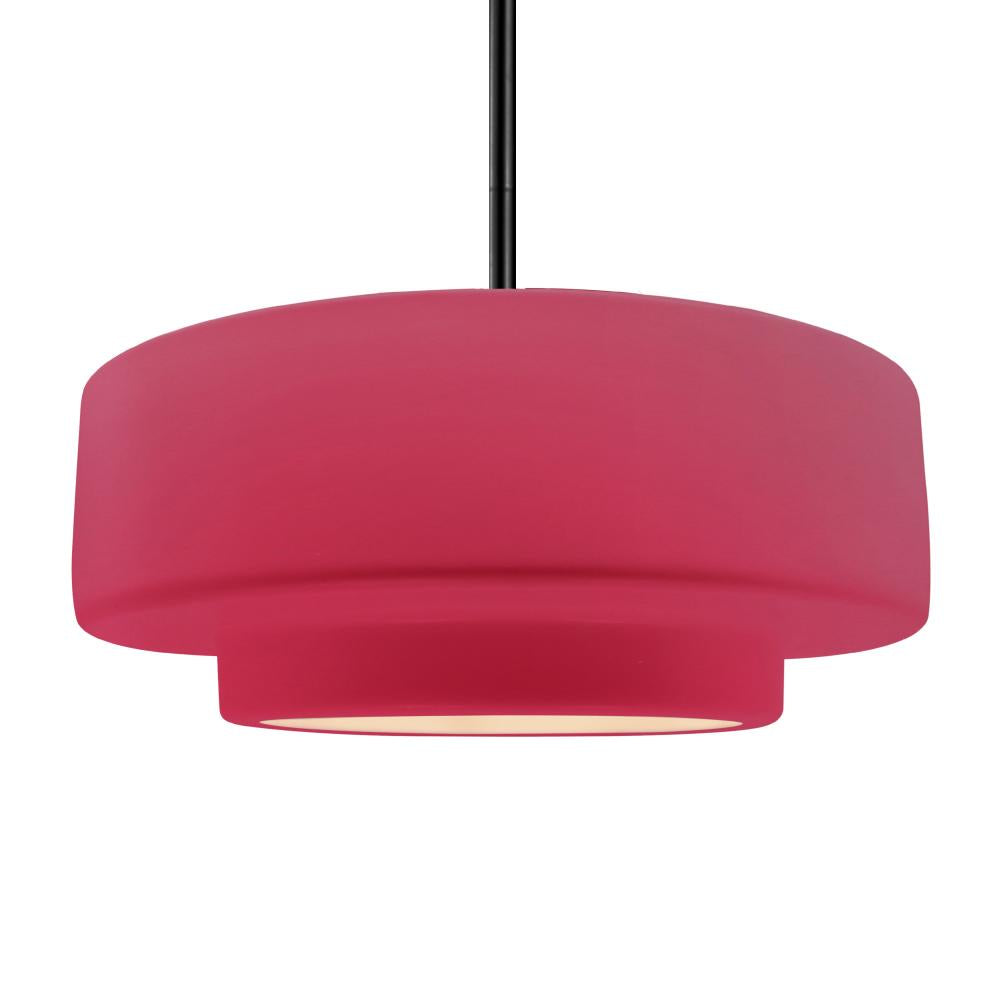 Justice Design Group RADIANCE CER-6545-CRSE-MBLK-RIGID-LED1-700 Pendant - Cerise