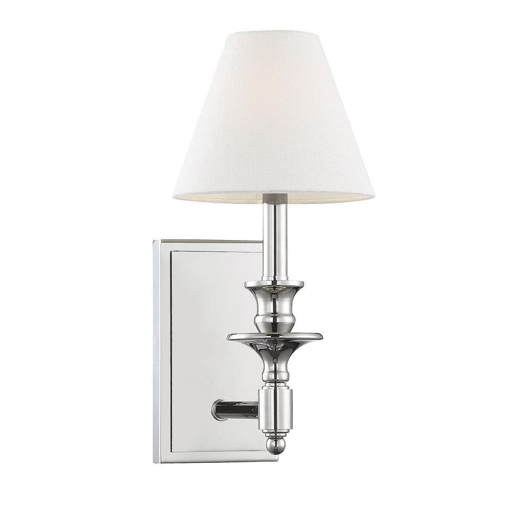 Washburn 1-Light Wall Sconce in Polished Nickel