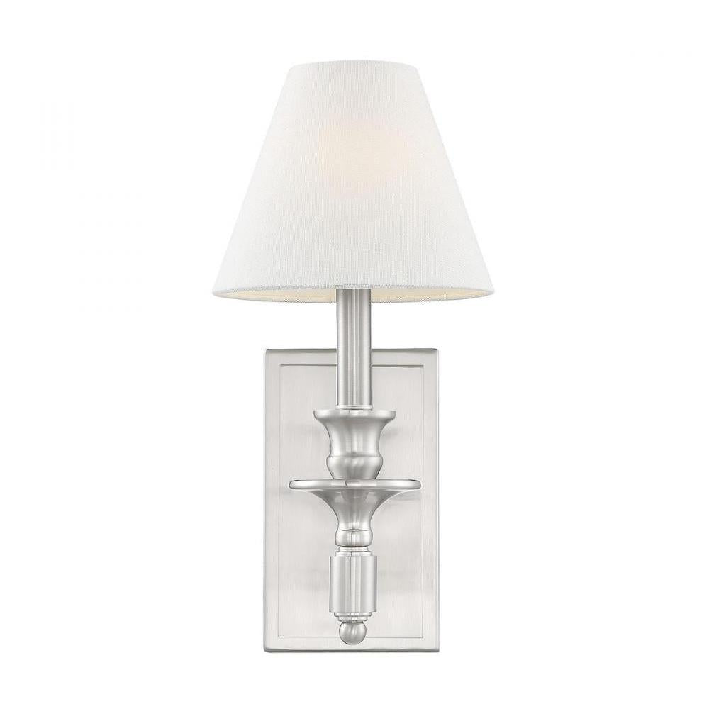 Washburn 1-Light Wall Sconce in Satin Nickel