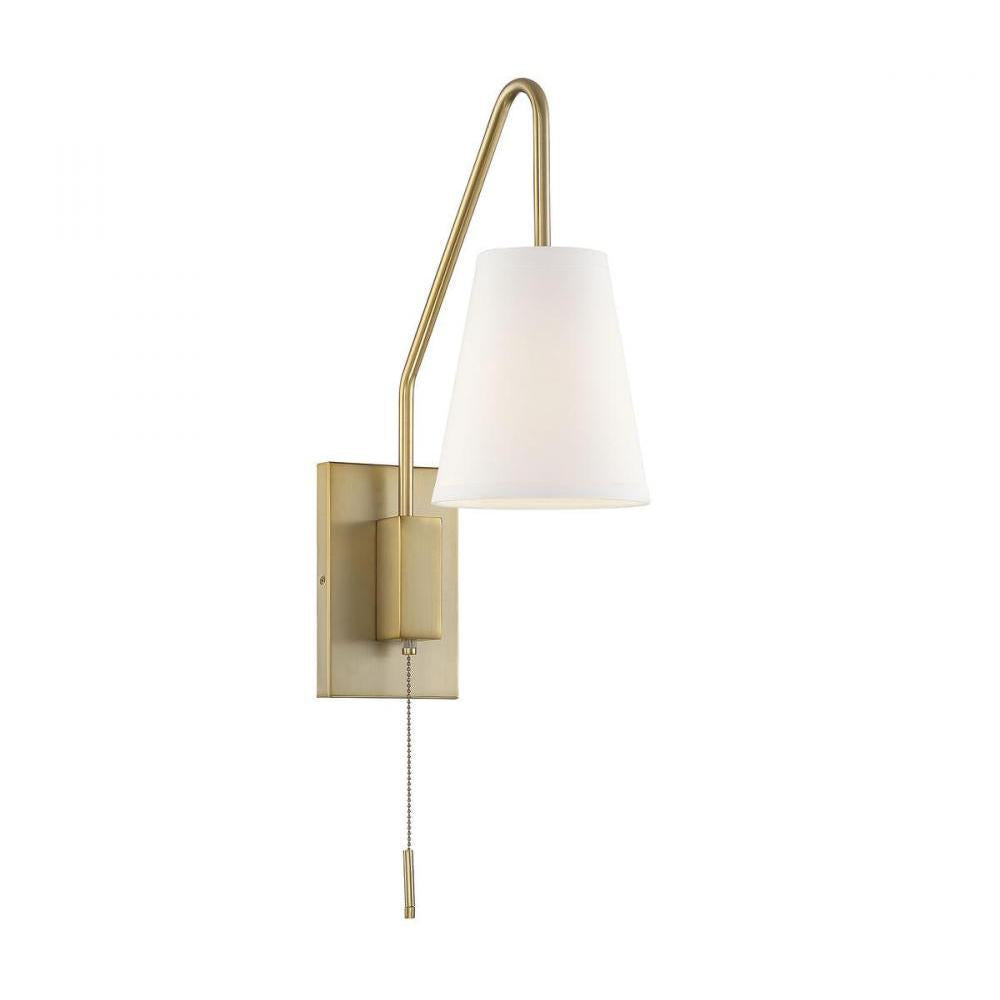 Owen 1-Light Adjustable Wall Sconce in Warm Brass