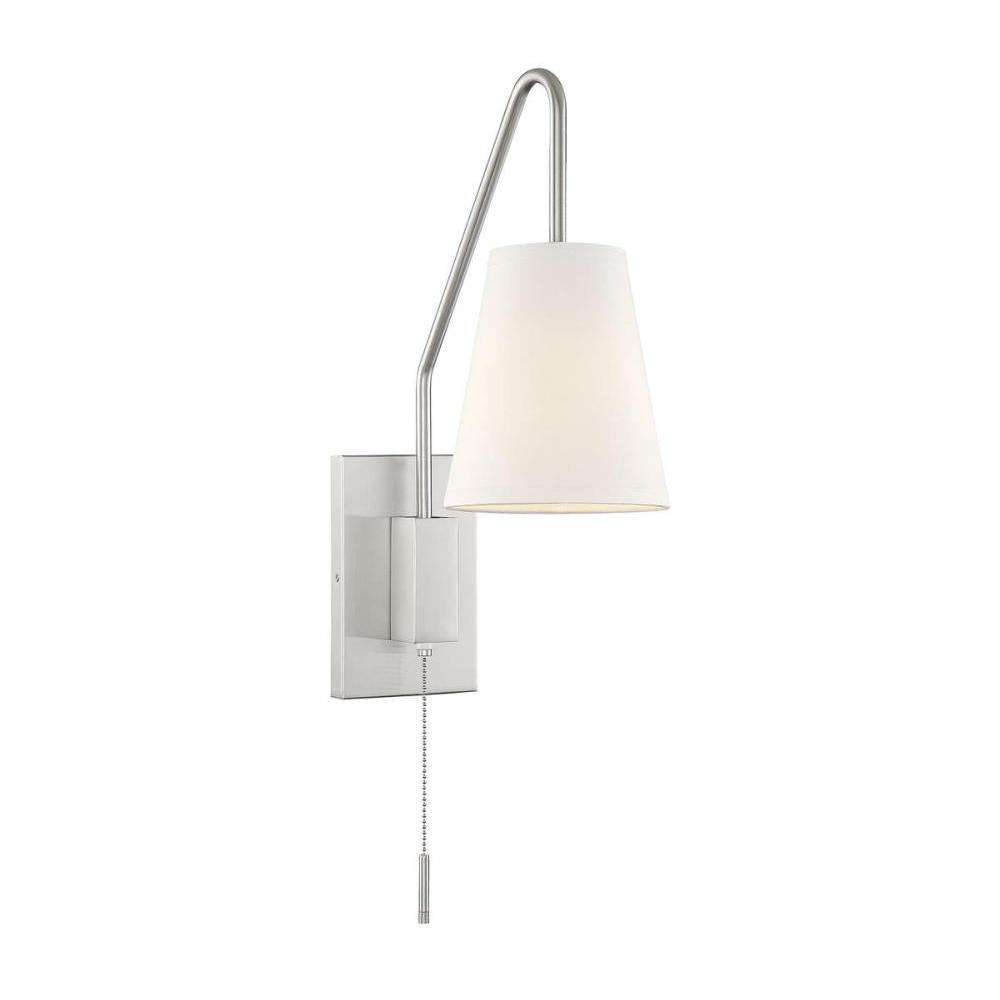 Owen 1-Light Adjustable Wall Sconce in Satin Nickel