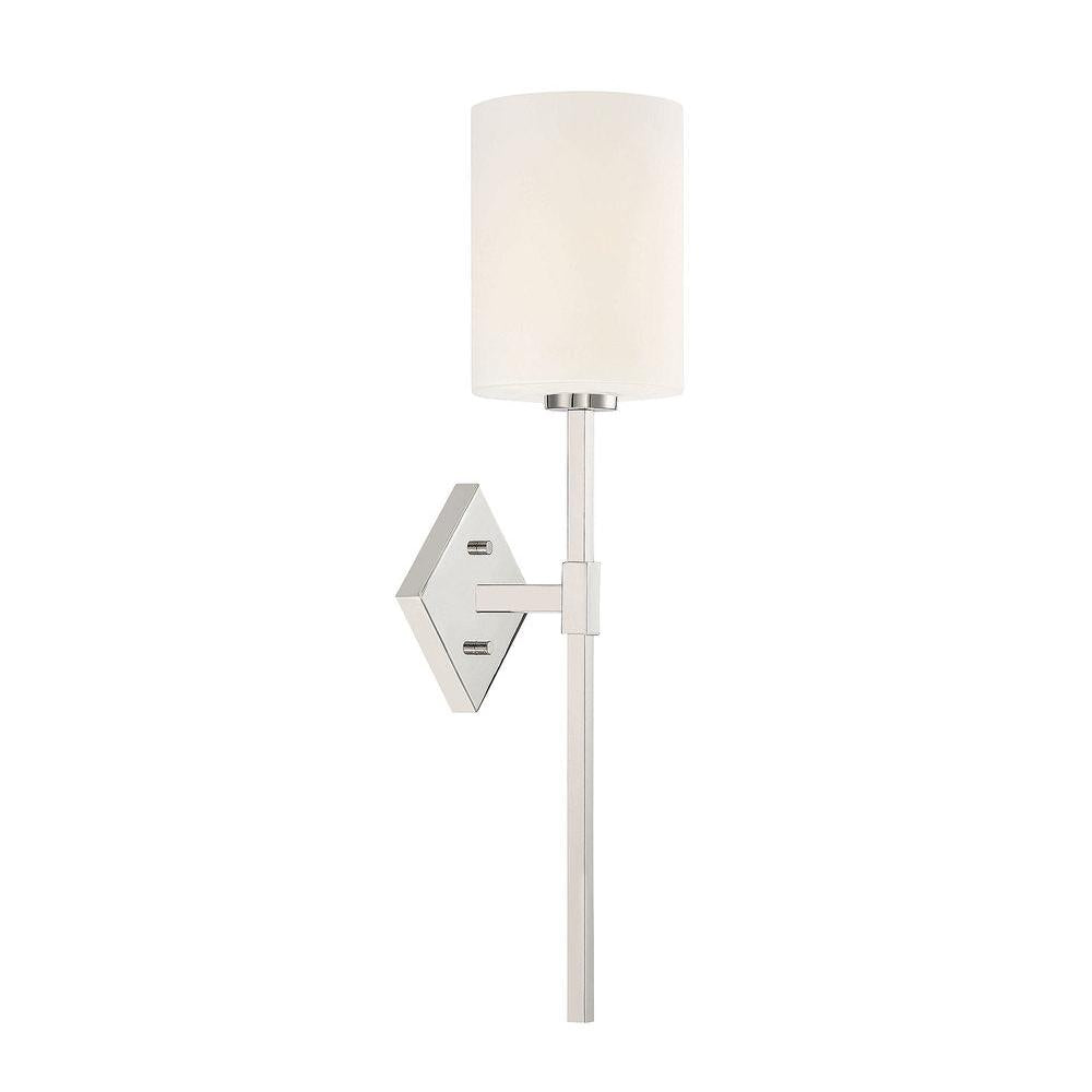 Destin 1-Light Wall Sconce in Polished Nickel