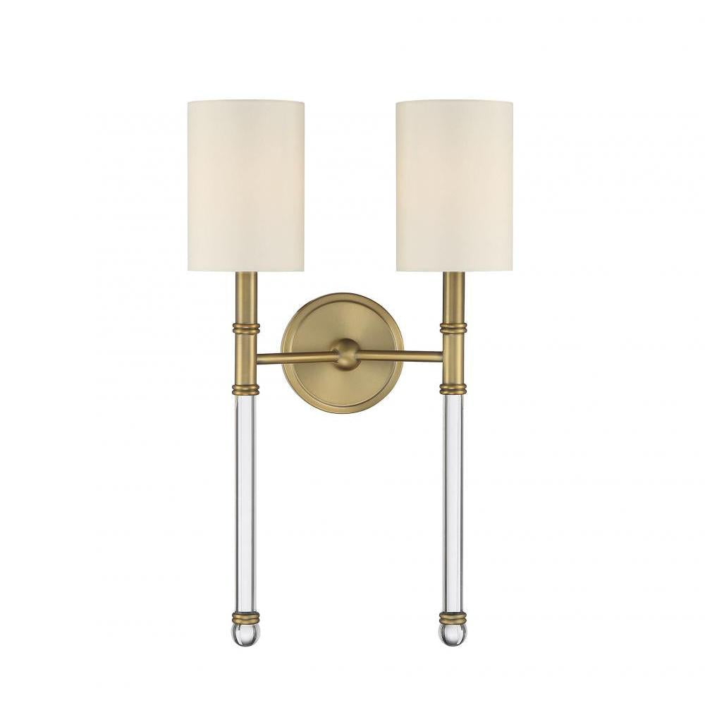 Fremont 2-Light Wall Sconce in Warm Brass