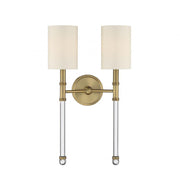Fremont 2-Light Wall Sconce in Warm Brass