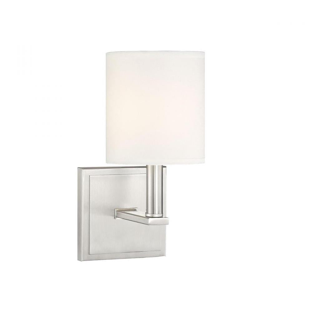 Waverly 1-Light Wall Sconce in Satin Nickel