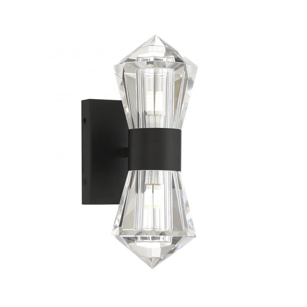 Dryden 2-Light LED Wall Sconce in Matte Black