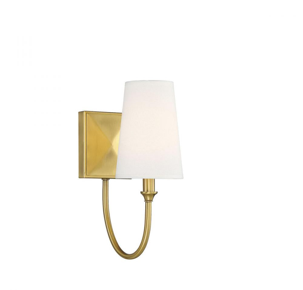 Savoy House CAMERON 9-2542-1-322 Wall Sconce Light Fixture Transitional - Warm Brass (OPEN BOX)