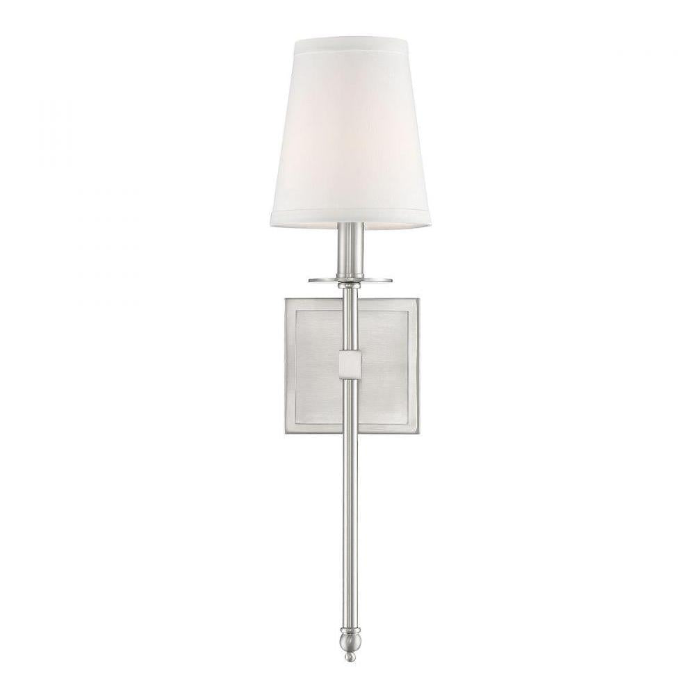 Monroe 1-Light Wall Sconce in Satin Nickel