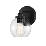 Carson 1-Light Wall Sconce in Matte Black