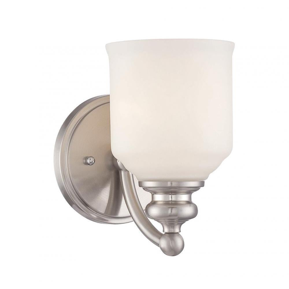 Melrose 1-Light Wall Sconce in Satin Nickel