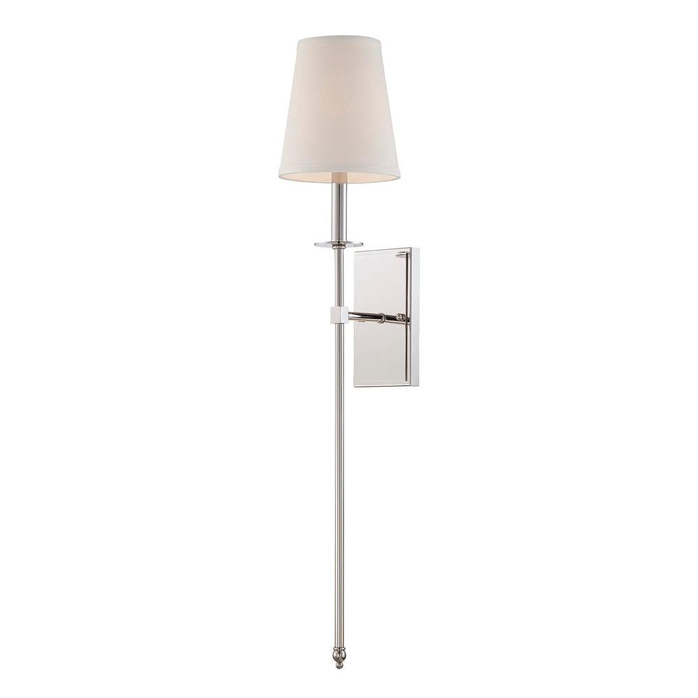 Monroe 1-Light Wall Sconce in Polished Nickel