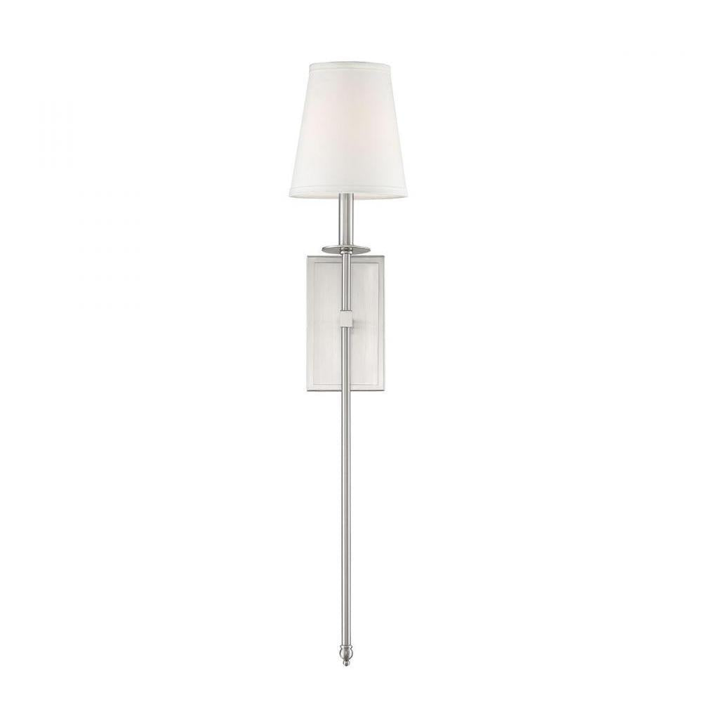 Monroe 1-Light Wall Sconce in Satin Nickel