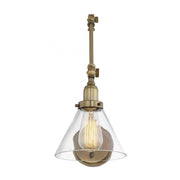 Drake 1-Light Adjustable Wall Sconce in Warm Brass