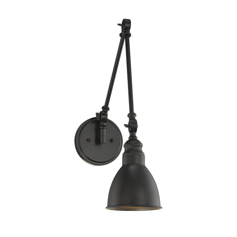 Dakota 1-Light Adjustable Wall Sconce in Matte Black